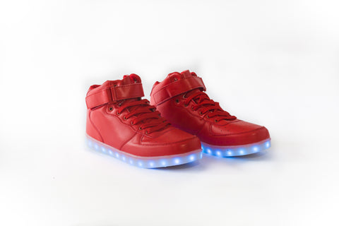 Red LED High Top Sneakers